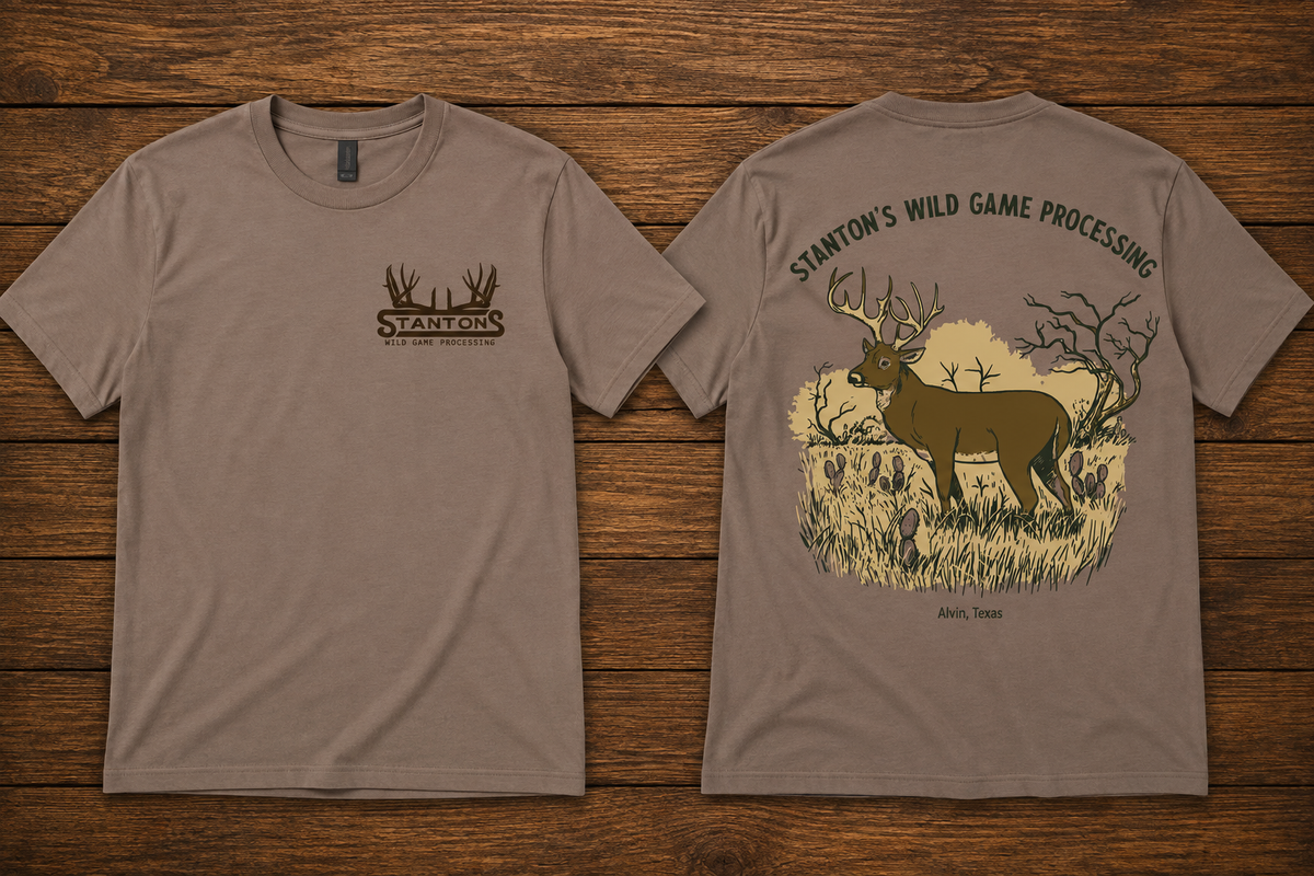 Stanton's Wild Game Processing T-Shirt front and back